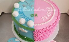 Gender reveal golf and pearls - Nellie's Custom Cakes, Kansas City