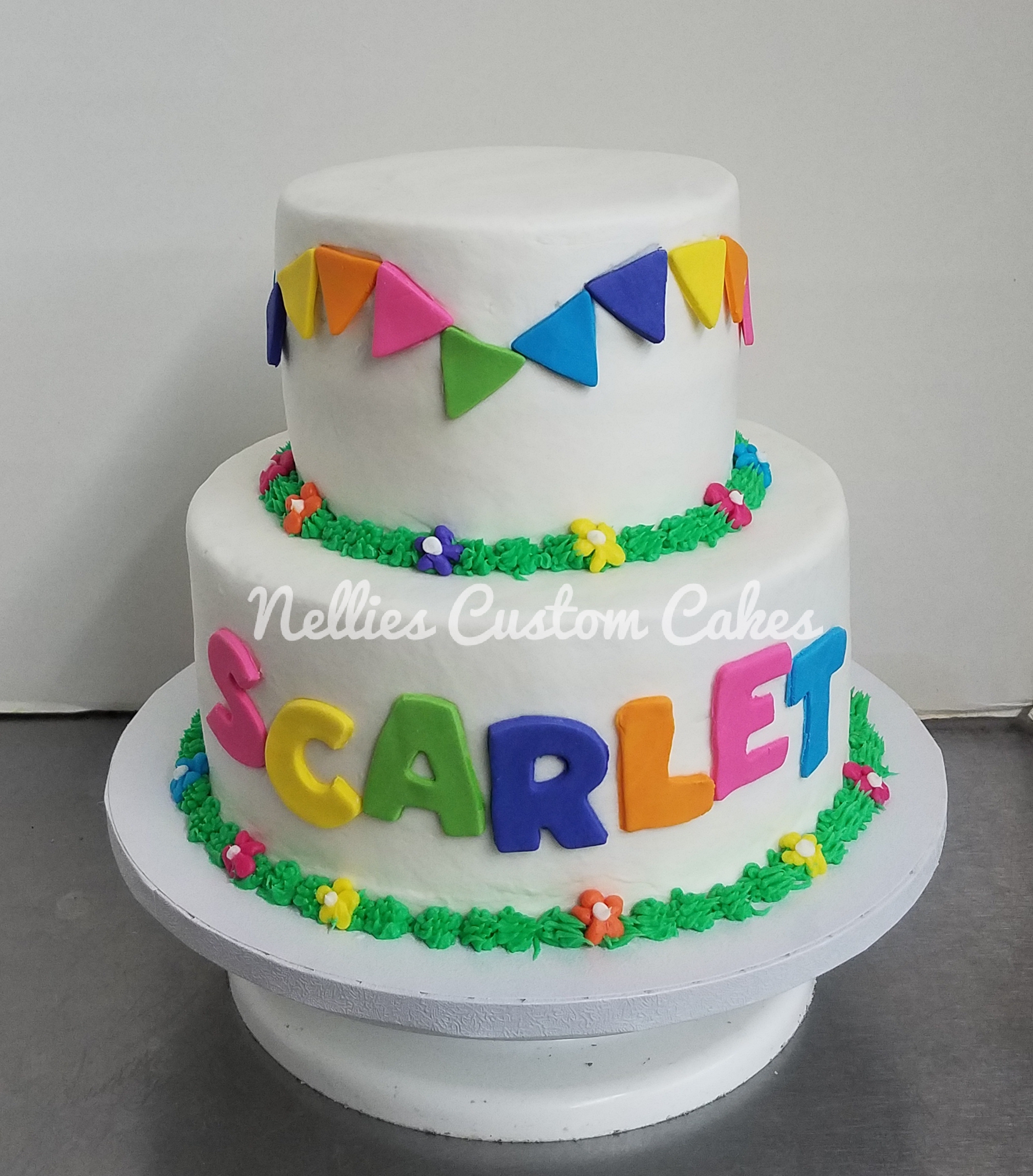 Tiered birthday cake - Nellie's Custom Cakes, Kansas City
