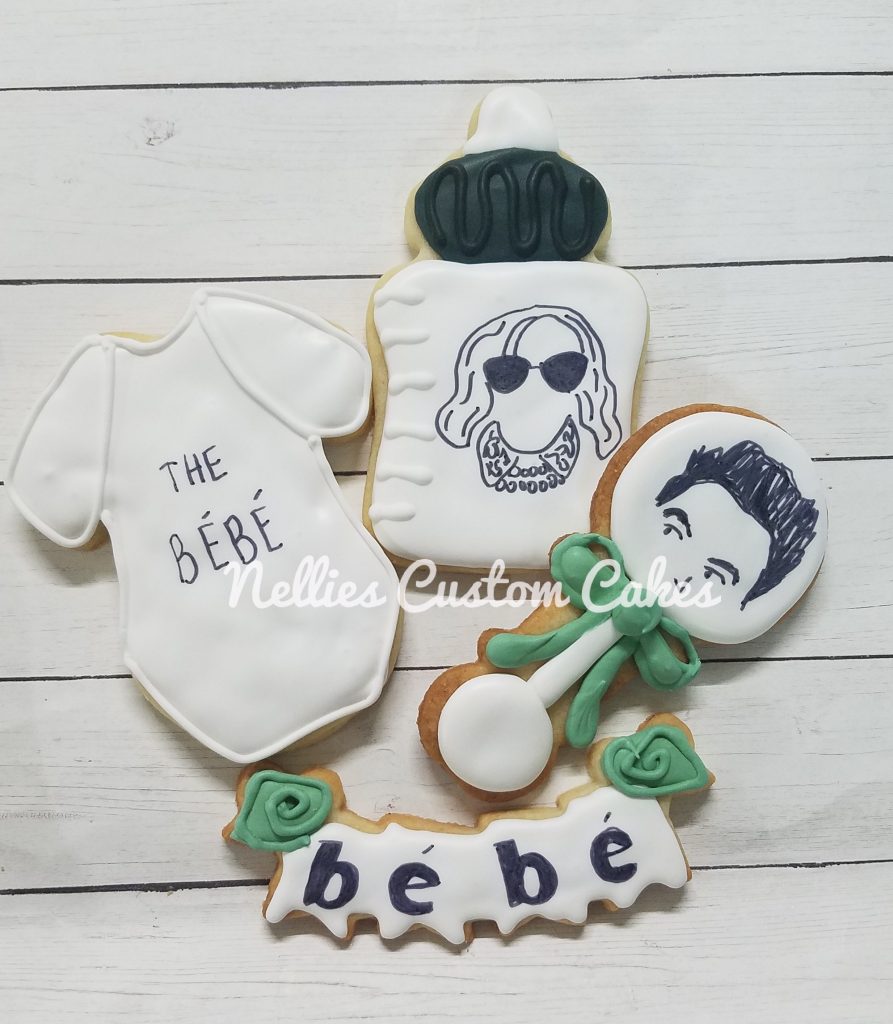 Modern Baby shower, designer cookies custom cookies royal icing, fresh baked - Kansas City