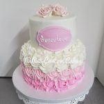 Buttercream rosettes tiered baby shower - Nellies Custom Cakes, Kansas City