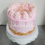 Pink drip pink buttercream cake - Nellie's Custom Cakes, Kansas City