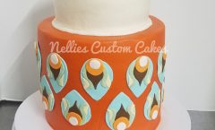 Boho chic tiered buttercream cake - Nellie's Custom Cakes, Kansas City