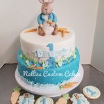Peter rabbit tiered cake - Nellie's Custom Cakes, Kansas City