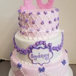 Girly tiered buttercream birthday cake - Nellie's Custom Cakes, Kansas City