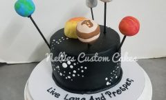 Outerspace planets cake - Nellie's Custom Cakes, Kansas City