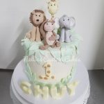 Jungle animal baby shower  - Nellie's Custom Cakes, Kansas City